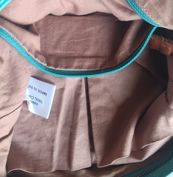 ANABAGLISH Large Turqoise Leather Boho Crossbody Handbag ⚘️ - Picture 7 of 13